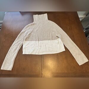 Leith Two-Tone Turtleneck Sweater